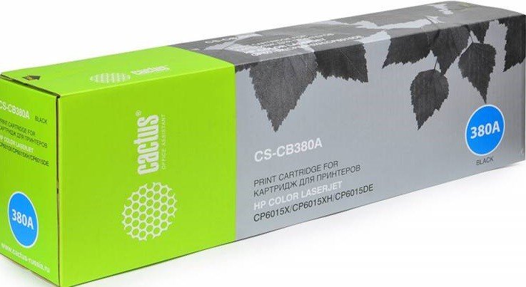 Картридж лазерный Cactus CS-CB380A черный 16500стр для HP CLJ CP6015/CP6015DE/CP6015DN/CP6015N/CP6015X/CP6015XH/CM6030/CM6040 с чипом