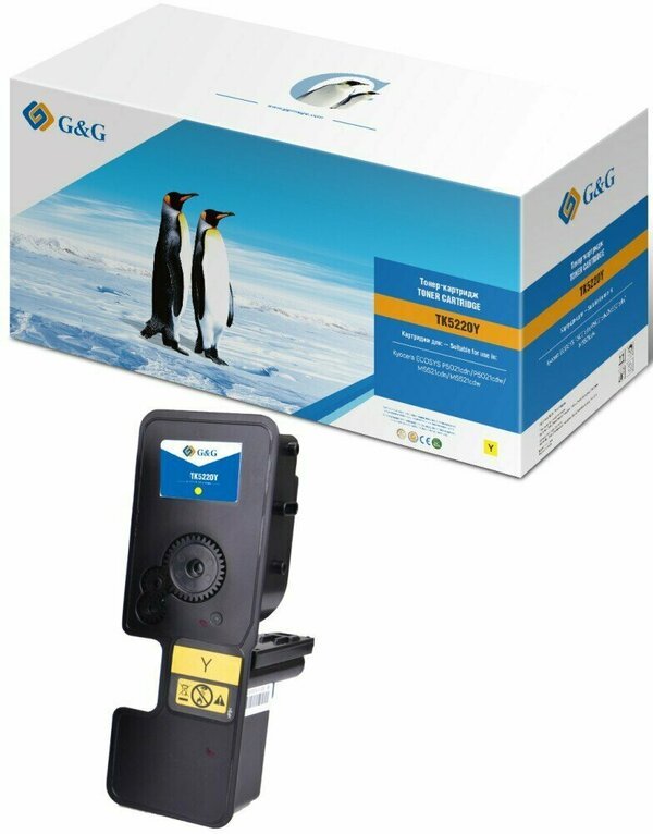 Картридж лазерный G&G GG-TK5220Y желтый 1200стр для Kyocera Ecosys P5021cdn/P5021cdw/M5521cdn/M5521cdw