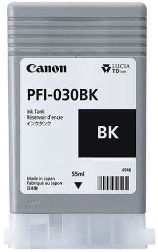 Картридж струйный Canon PFI-030BK 3489C001АА черный (55мл) для Canon imagePROGRAF TA-20, TA-30, TM-240, TM-340.