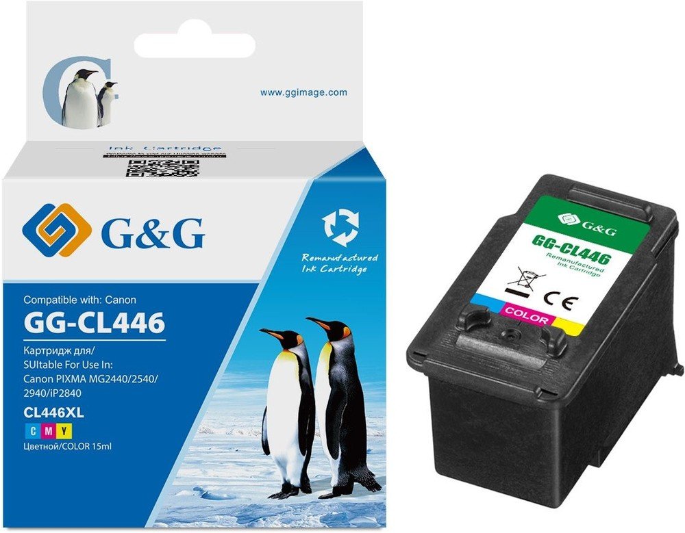 Картридж струйный G&G GG-CL446 многоцветный для Canon Pixma MG2440/2540/2940