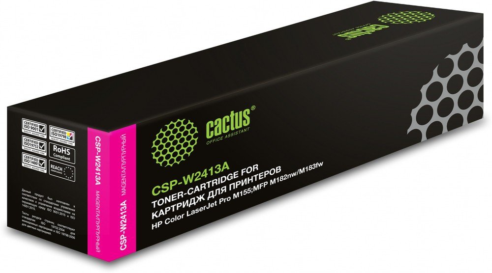 Картридж лазерный Cactus CSP-W2413A пурпурный (850стр.) для HP Color LaserJet Pro M155;MFP M182nw/M183fw