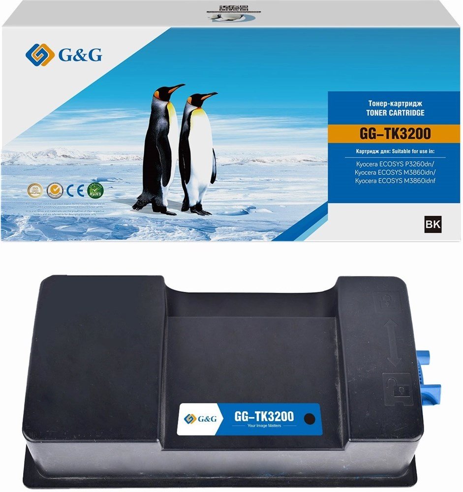 Картридж лазерный G&G GG-TK3200 TK-3200 черный (40000стр) для Kyocera ECOSYS P3260dn/M3860idn/M3860idnf