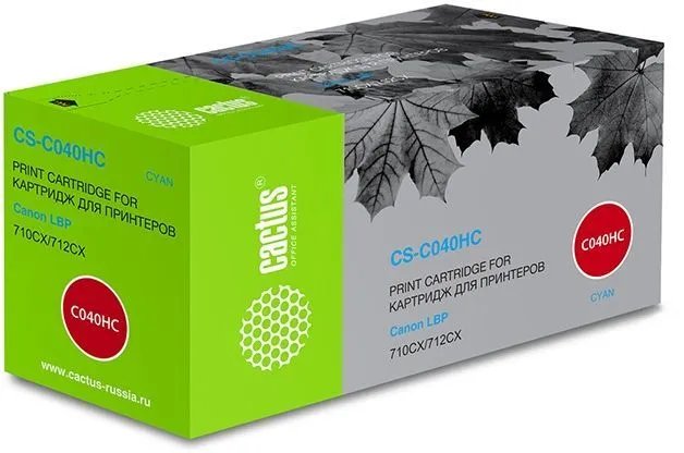 Картридж Cactus 040 H C (CS-C040HC) лазерный голубой (10000стр.) для Canon LBP 710CX/712CX I-Sensys