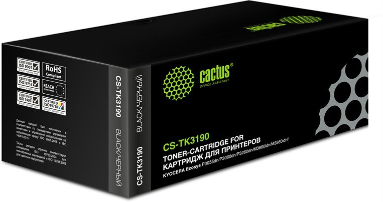 Картридж лазерный Cactus CS-TK3190-MPS черный (30000стр) для Kyocera Ecosys P3055dn/P3060dn