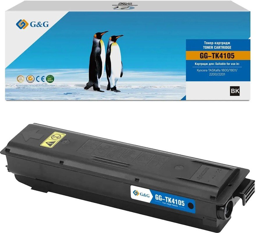 Картридж лазерный G&G GG-TK4105 TK-4105 черный (15000стр) для Kyocera TASKalfa 1800/1801/2200/2201
