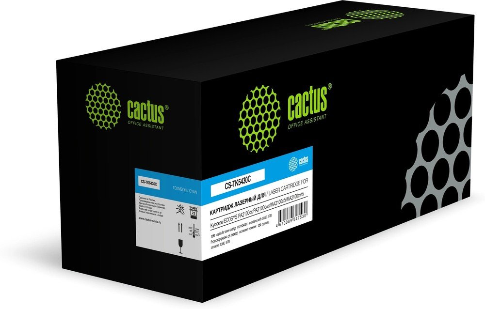 Картридж лазерный Cactus CS-TK5430C TK-5430C голубой (1250стр.) для Kyocera ECOSYS PA2100cx/PA2100cw