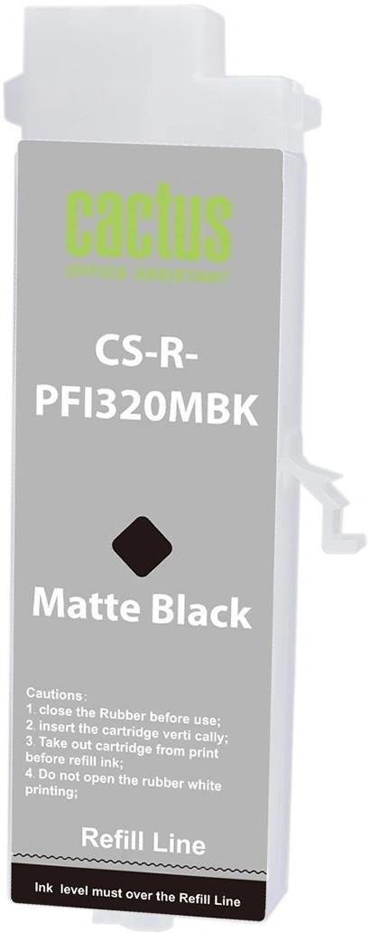Картридж перезаправляемый струйный Cactus CS-R-PFI320MBK PFI-320 черный матовый 260мл для Canon imageProGraf TM-200/200MFP/205/300/300MFP/305/250