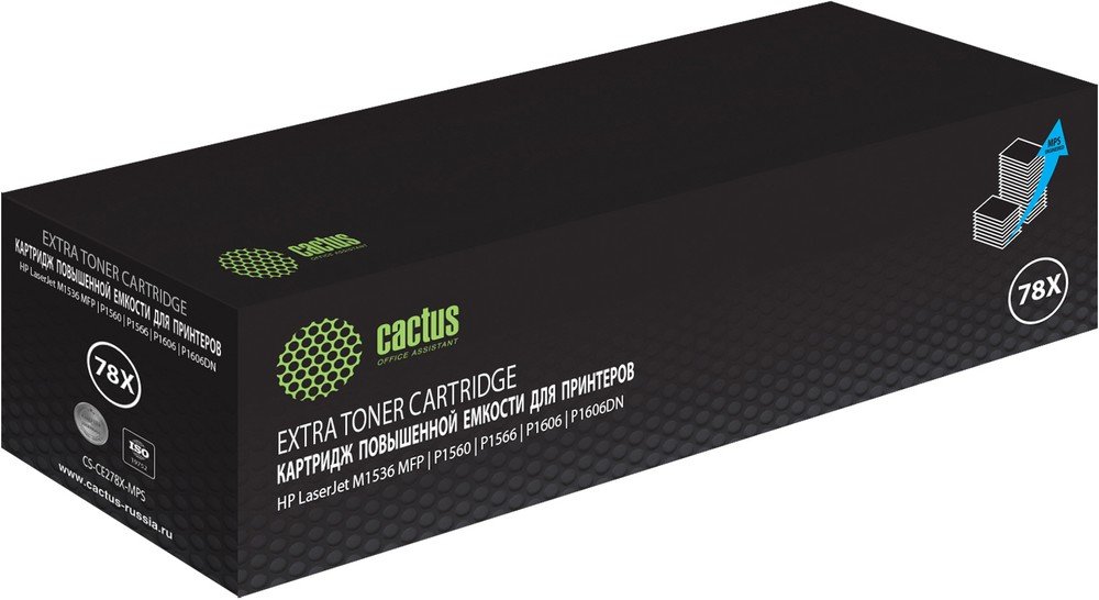 Картридж лазерный Cactus CS-CE278X-MPS CF278X черный 3000стр для HP LJ P1566/P1606w