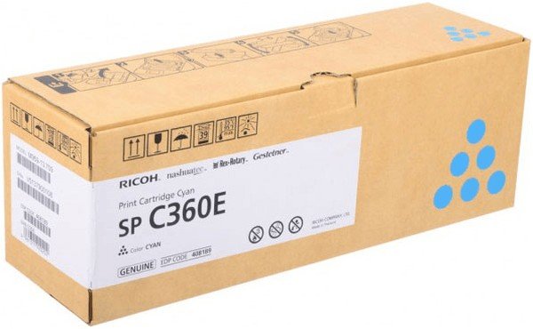 Картридж лазерный Ricoh SP C360E 408189 голубой 1500стр для Ricoh SP C360DNw/C360SNw/C360SFNw/C361SFNw