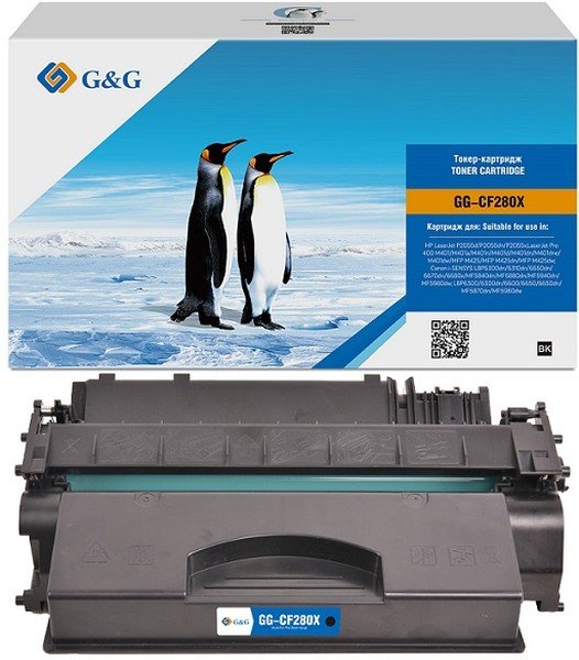Картридж лазерный G&G GG-CF280X черный 6900стр для HP LJ P2035/P2055d/Pro 400 M401/MFP M425