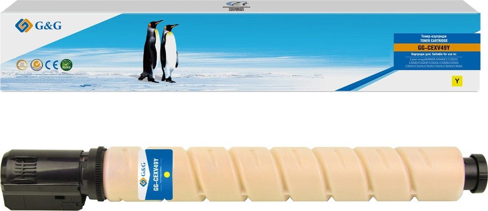 Картридж лазерный G&G GG-CEXV49Y C-EXV49 Y желтый 19000стр для Canon imageRUNNER ADVANCE C3020/C3320/C3320F/C3320L/C3325
