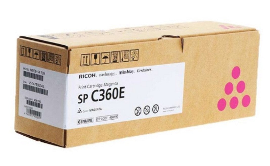 Картридж лазерный Ricoh SP C360E 408190 пурпурный 1500стр для Ricoh SP C360DNw/C360SNw/C360SFNw/C361SFNw