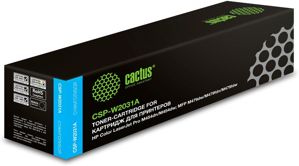 Картридж лазерный Cactus CSP-W2031A 415A голубой (2100стр.) для HP LJ M454/MFP M479