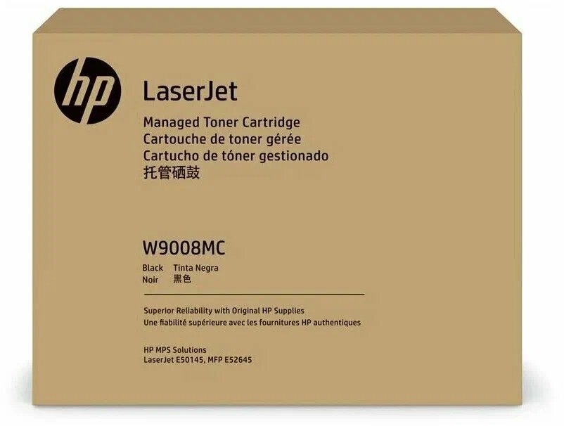 Картридж лазерный HP 89MC (W9008MC) черный, 23000 страниц, оригинальный для HP LJ M507/MFP M528, техническая упаковка