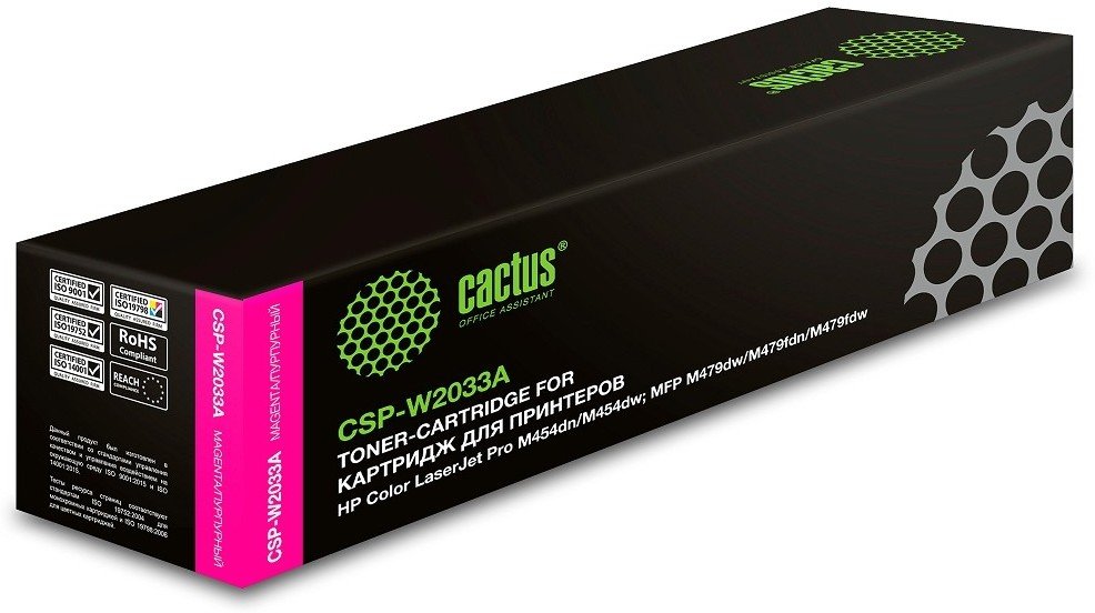 Картридж лазерный Cactus CSP-W2033A 415A пурпурный (2100стр) для HP LJ M454/MFP M479