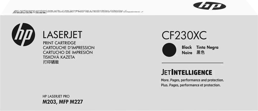 Картридж лазерный HP CF230XC Black увеличенной емкости (3500стр) белая корпоративная коробка