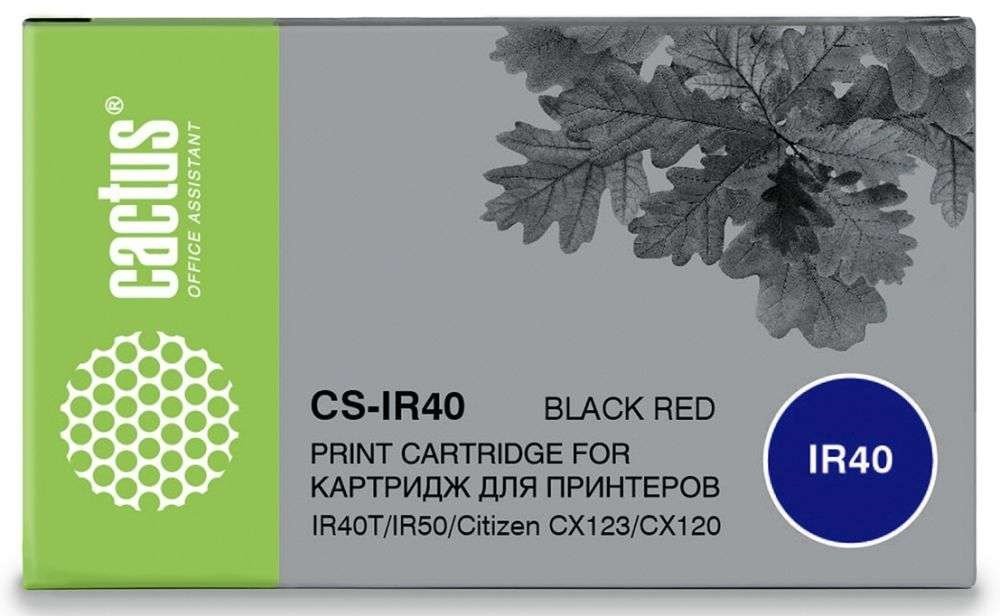 Картридж Cactus CS-IR40 матричный черный/красный для Citizen IR40T/IR50 CX123/CX120