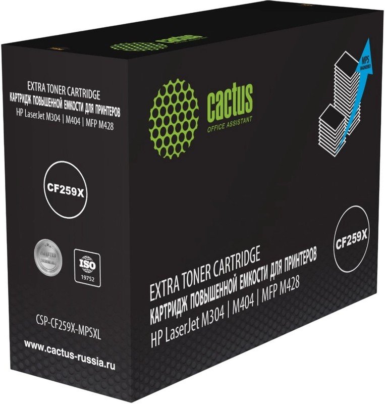 Картридж лазерный Cactus CSP-CF259X-MPSXL (CF259X) черный (20000стр.) для HP LJ M304/M404/M406/MFP M428/M429/M430