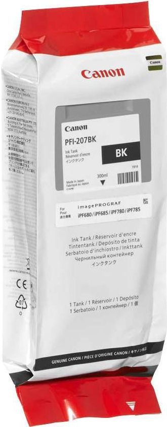 Картридж струйный Canon PFI-207 BK 8789B001 черный для Canon iPF6400/6450