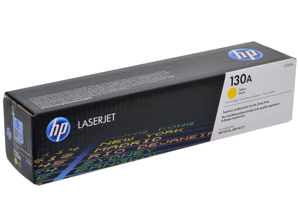 Картридж лазерный HP 130A CF352A желтый для HP M153/M176/M177