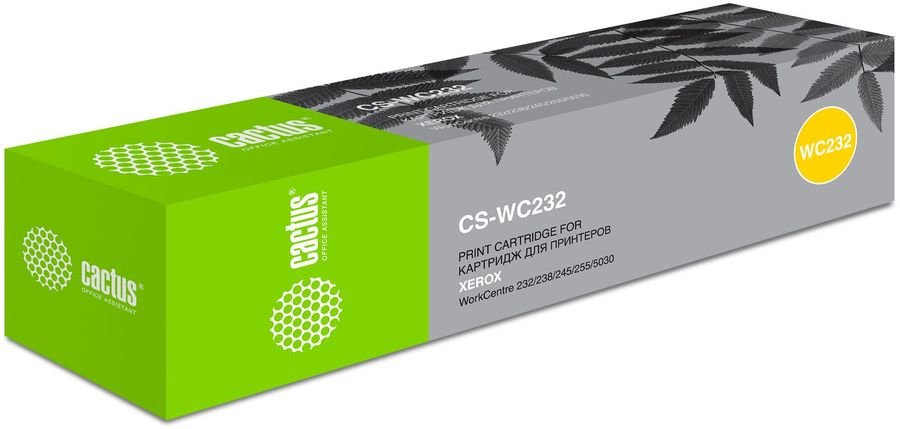 Тонер Картридж Cactus CS-WC232 006R01046 черный для Xerox WC 232/238/245/255/5030 (32000стр.)