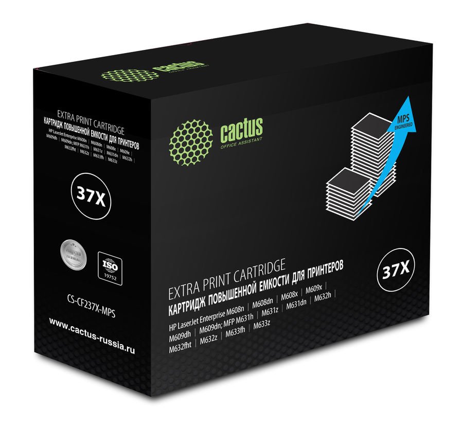 Картридж лазерный Cactus CS-CF237X-MPS черный (50000стр.) для HP LJ M608n/M608dn/M609x/M631h/M631z/M632h