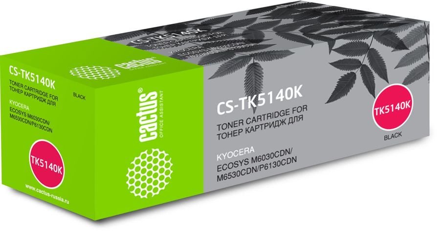 Тонер Картридж Cactus CS-TK5140K черный для Kyocera Mita M6030cdn/M6530cdn/P6130cdn Ecosys (7000стр.)