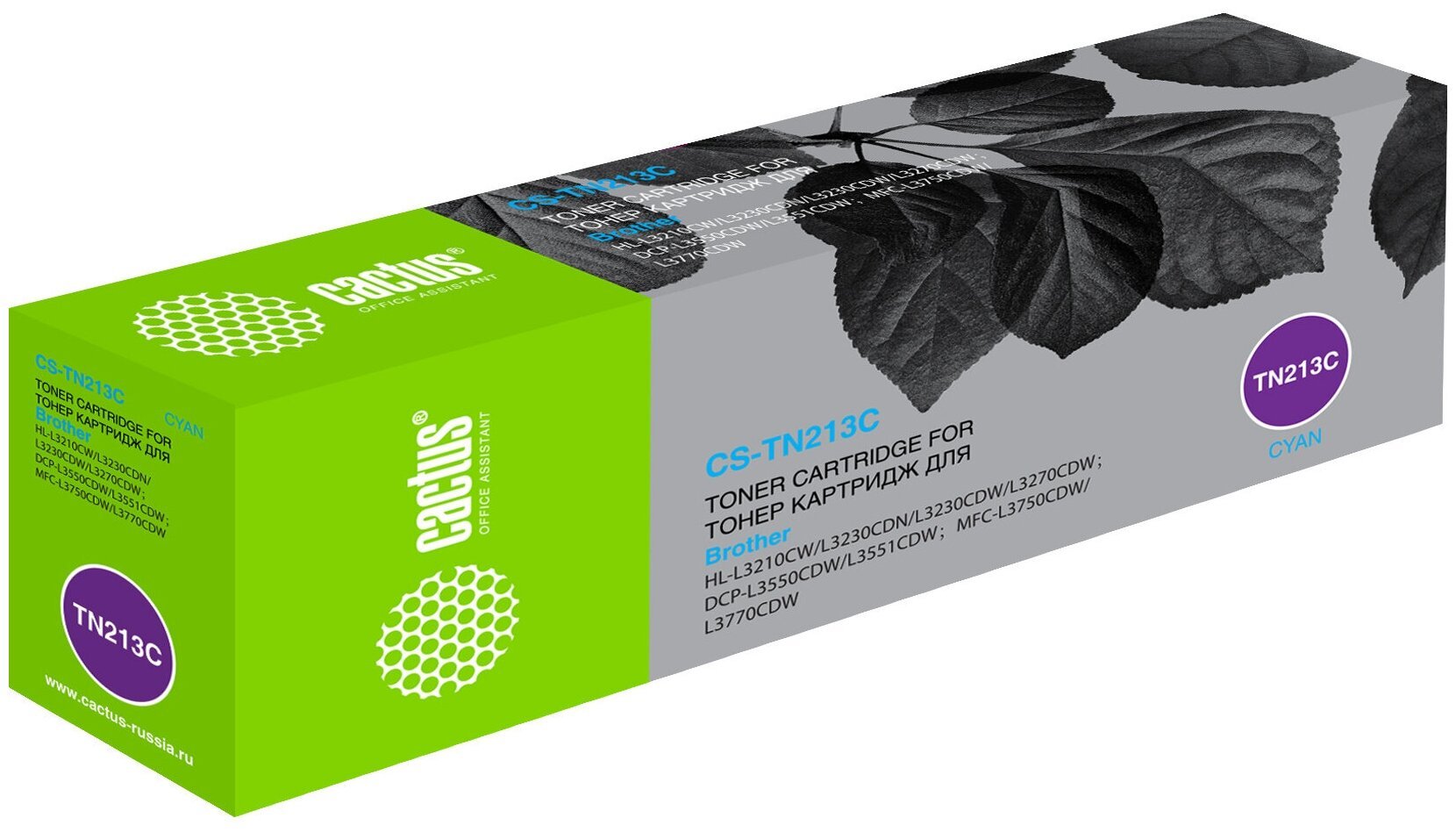 Картридж лазерный Cactus CS-TN213C голубой (1400стр.) для Brother HL 3230/DCP3550/MFC3770