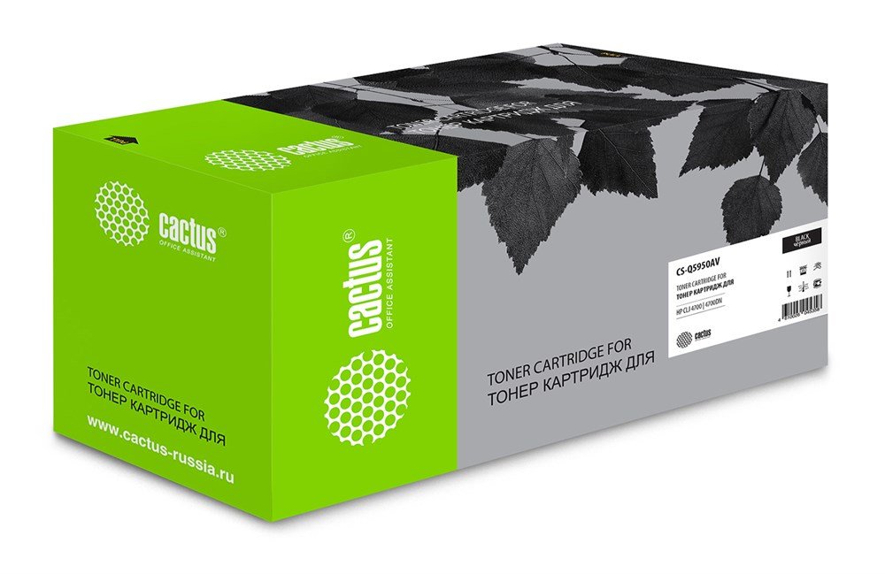Тонер Картридж Cactus CS-Q5950AV черный (11000стр.) для HP CLJ 4700