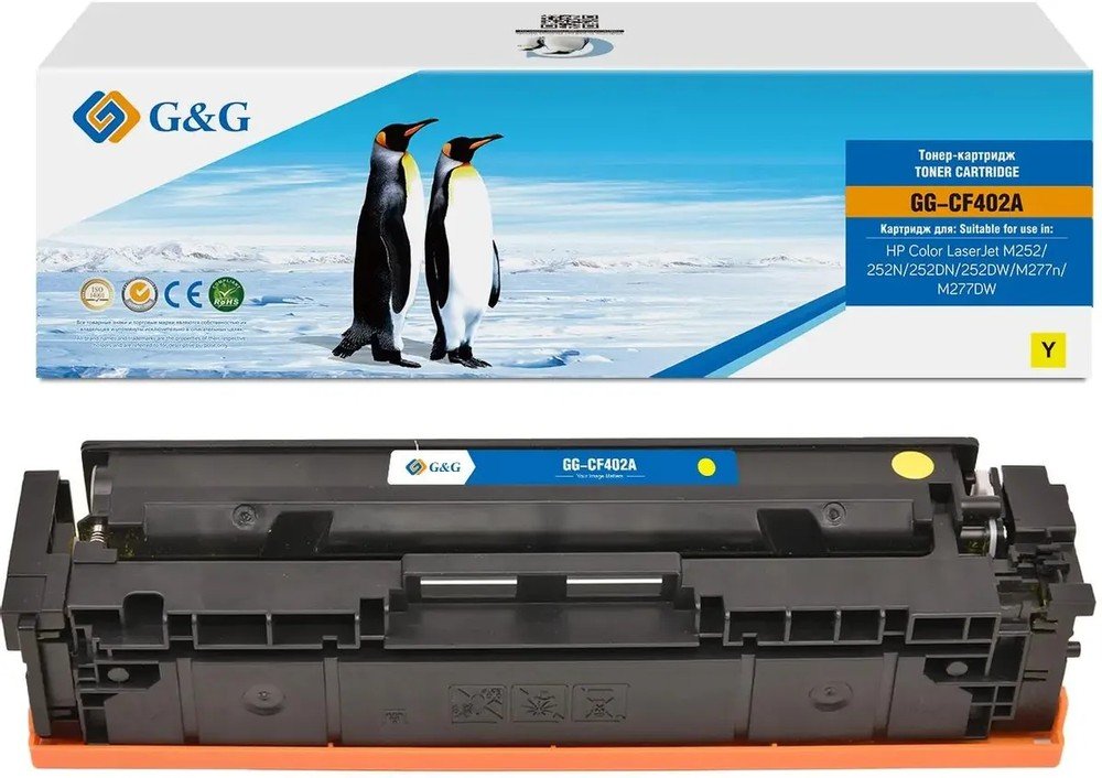 Картридж лазерный G&G GG-CF402A CF402A желтый (1400стр) для HP CLJ M252/252N/252DN/252DW/M277n/M277DW