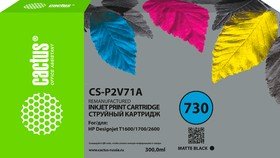 Картридж струйный Cactus CS-P2V71A №730 черный матовый 300мл для HP Designjet T1600/1700/2600