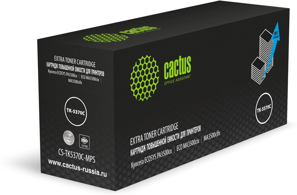 Картридж лазерный Cactus CS-TK5370C-MPS голубой 13000стр для Kyocera Ecosys PA3500cx/ECO MA3500cix/MA3500cifx