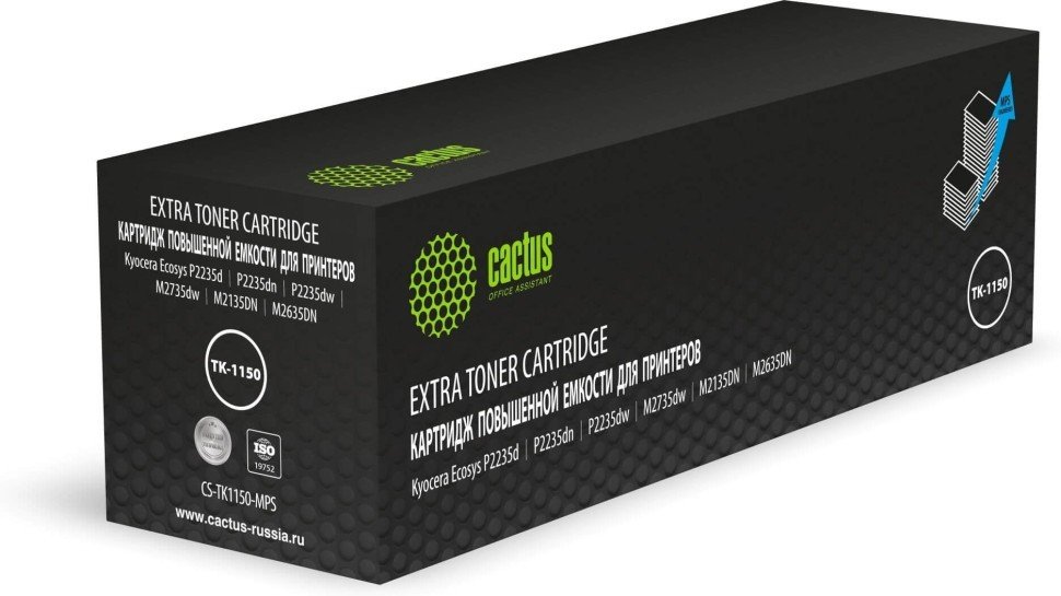 Картридж лазерный Cactus CS-TK1150-MPS черный (5000стр) для Kyocera Ecosys P2235d/P2235dn/P2235dw/M2735dw/M2135DN/M2635DN с чипом