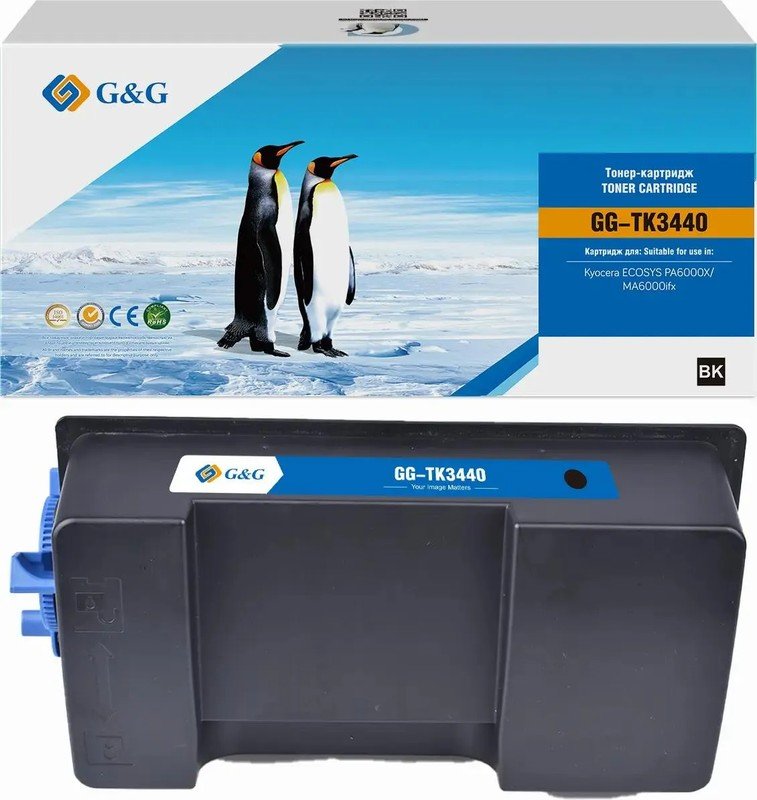 Картридж лазерный G&G GG-TK3440 TK-3440 черный (40000стр) для Kyocera ECOSYS PA6000X/MA6000ifx