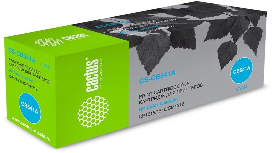 Тонер Картридж Cactus CS-CB541A голубой для HP Color LaserJet CP1215/1515/CM1312 (1400стр.)