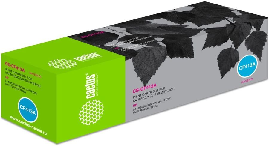 Тонер Картридж Cactus CS-CF413A пурпурный для HP LJ M452DW/DN/NW, M477FDW/M477FDN/M477FNW (2300стр.)
