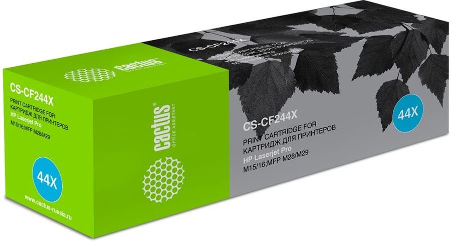 Тонер Картридж Cactus CS-CF244X черный (2000стр.) для HP HP LJ M15 Pro/M15a Pro/M28a Pro MFP/M28w Pro MFP
