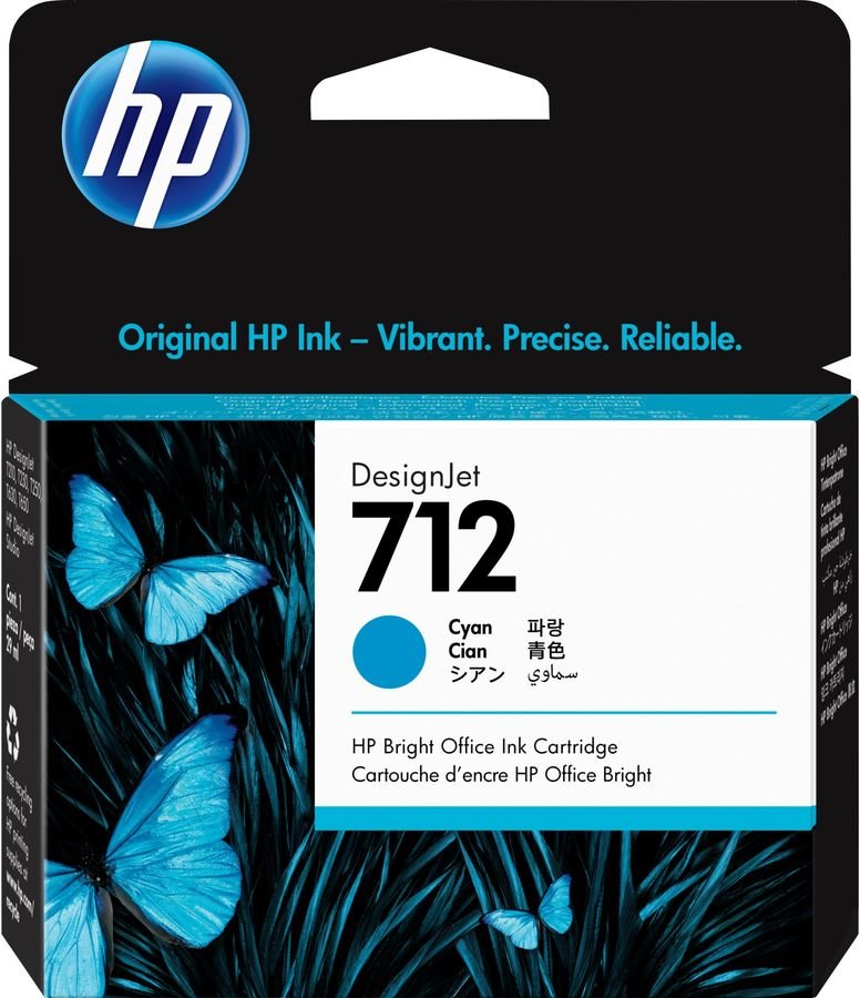 Картридж HP DesignJet 712 Cyan 29 мл (3ED67A)