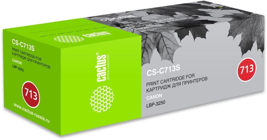 Тонер Картридж Cactus CS-C713S черный для Canon i-SENSYS LBP3250 (2000стр.)