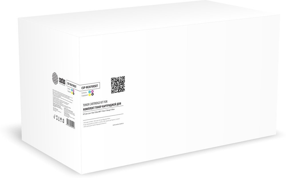 Картридж лазерный Cactus CSP-W2070XSET 117X черный/пурпурный/желтый/голубой набор 4шт.упак. для HP Color Laser 150a/150nw/MFP 178nw/178nwg/179fnw