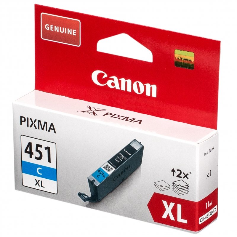 Картридж CLI-451XLC 6473B001 голубой для Canon Pixma iP7240/MG6340/MG5440