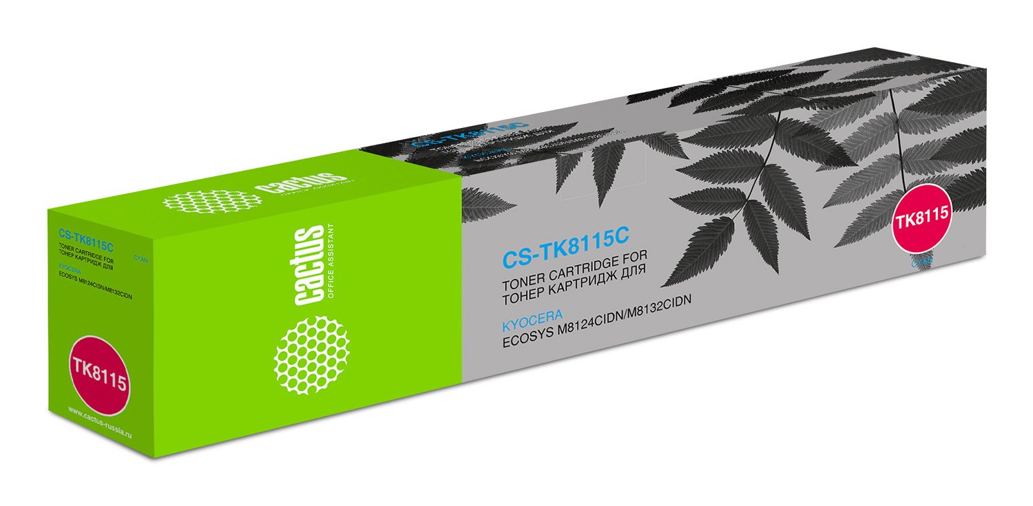 Картридж лазерный Cactus CS-TK8115C blue (6000стр.) для Kyocera Mita Ecosys M8124cidn/M8130cidn)