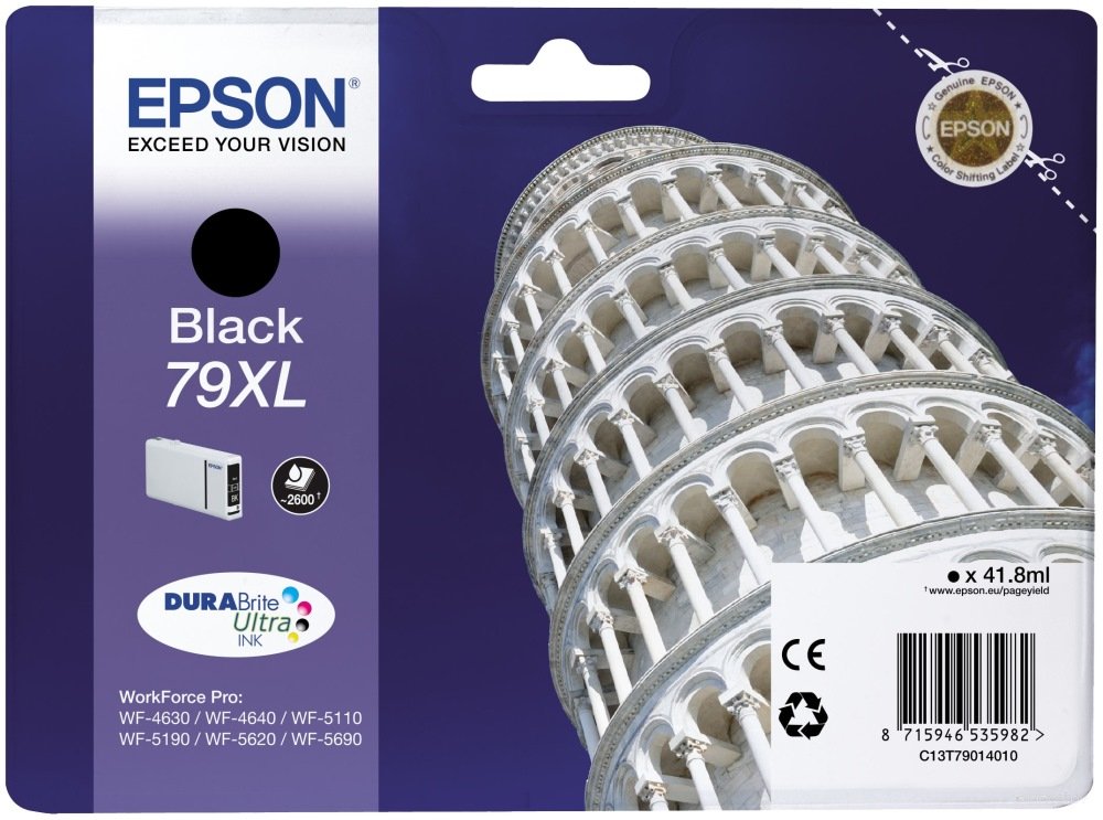 Картридж Epson T7901 черный повышенной емкости для WF-5110DW/WF-5620DWF C13T79014010