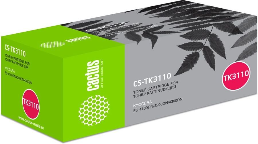 Тонер Картридж Cactus CS-TK3110 черный для Kyocera Ecosys FS-4100DN/4200DN/4300DN (15500стр.)