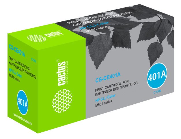 Картридж Cactus CS-CE401A для HP CLJ Color M551 series голубой 6000 стр