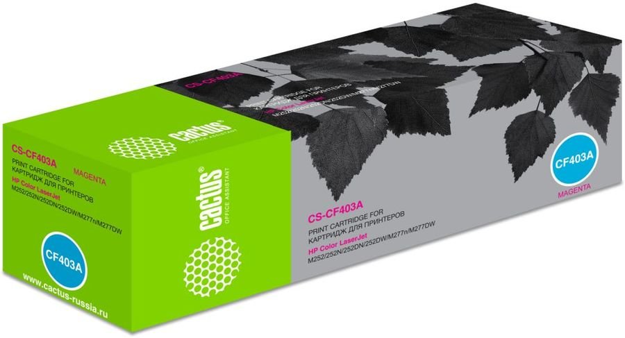 Тонер Картридж Cactus CS-CF403A пурпурный для HP CLJ M252/252N/252DN/252DW/M277n/M277DW (1400стр.)