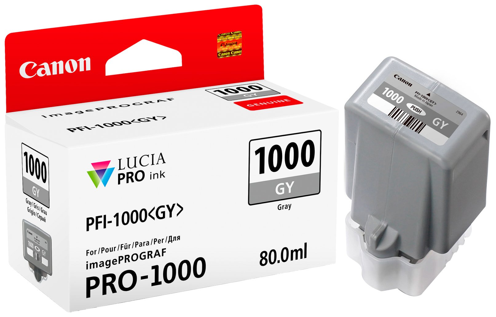 Картридж струйный Canon PFI-1000 GY 0552C001 серый для Canon Pixma MG5740/MG6840/MG7740