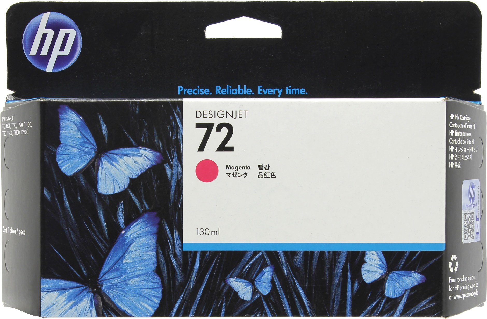 Картридж струйный HP 72 C9372A пурпурный (130мл) для HP DJ T1100/T610