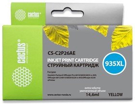 Картридж струйный Cactus CS-C2P26AE №935XL желтый 14.6мл для HP DJ Pro 6230/6830