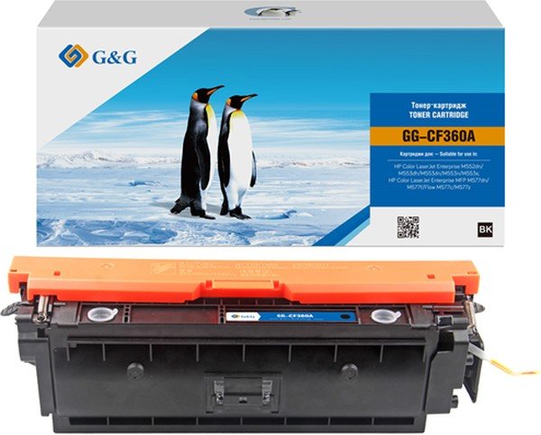 Картридж лазерный G&G GG-CF360A черный 6000стр для HP CLJ M552dn/M553dn/M553N/M553x